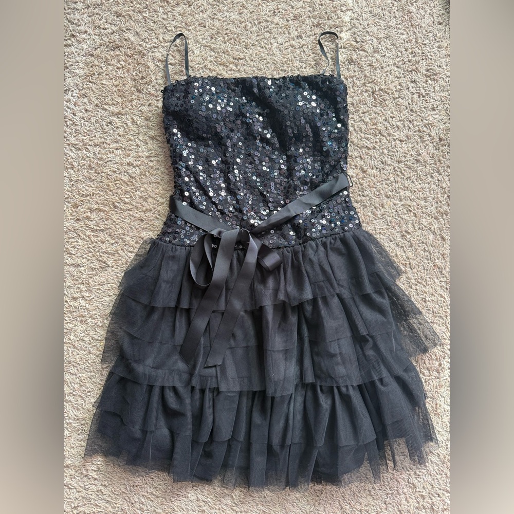 Elegant Black Sequin As U Wish Dress